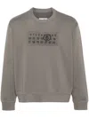Mm6 Maison Margiela Rasterized Zip-print Sweatshirt In Grey