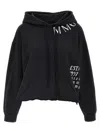 Mm6 Maison Margiela Mm6 By Maison Margiela Raw Cut Black Hoodie In Black