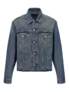 Mm6 Maison Margiela Denim Jacket With Long Sleeves And Chest Pockets In Blue