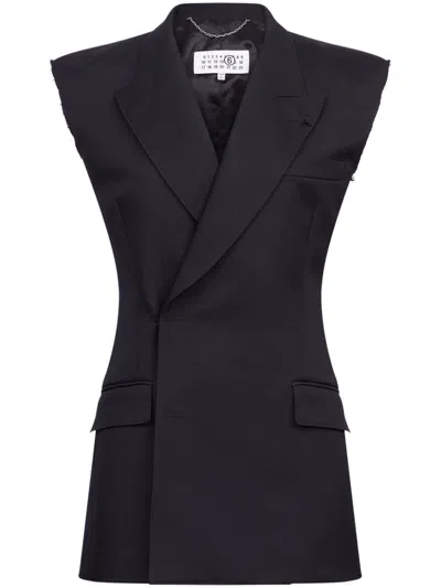 Mm6 Maison Margiela Tailored Single-breasted Blazer In Black