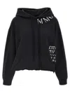 Mm6 Maison Margiela Mm6 By Maison Margiela Raw Cut Black Hoodie In Black