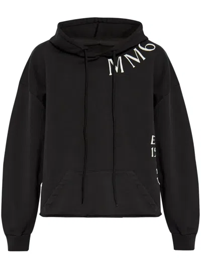 MM6 MAISON MARGIELA MM6 MAISON MARGIELA RAW CUT HOODIE BLACK