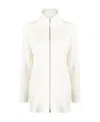 Mm6 Maison Margiela Raw-cut Zip-up Cardigan In White