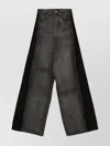 Mm6 Maison Margiela Raw Edges Wide-leg Denim Trousers In Brown
