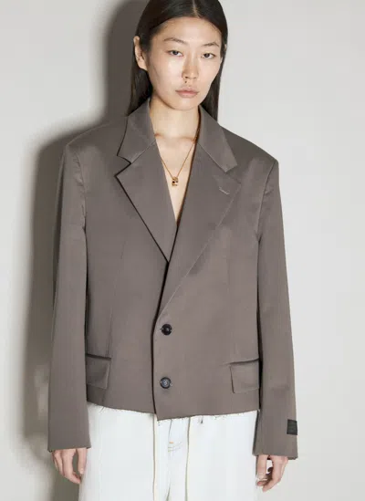 Mm6 Maison Margiela Raw Hem Suit Blazer In Gray