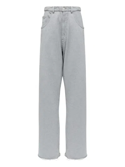 Mm6 Maison Margiela Raw-hem Trousers In Blue