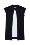 Mm6 Maison Margiela Abito Re-cut Con Dettagli A Taglio Vivo In Black