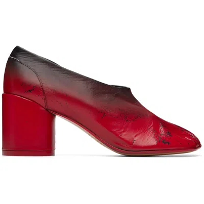 Mm6 Maison Margiela Red Anatomic Block-heel Heels