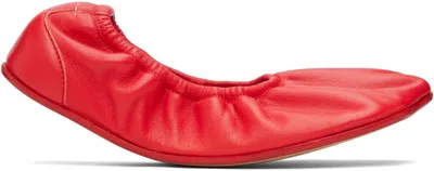 Mm6 Maison Margiela Red Anatomic Travel Ballerina Flats