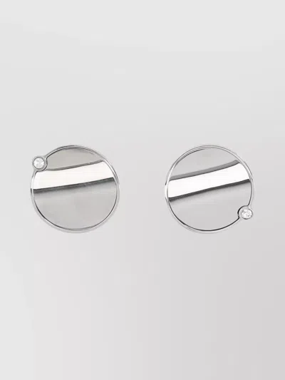 Mm6 Maison Margiela Reflective Gemstone Stud Earrings In Metallic