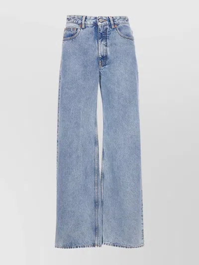 MM6 MAISON MARGIELA REGULAR FIT DENIM TROUSERS WITH CONTRAST STITCHING