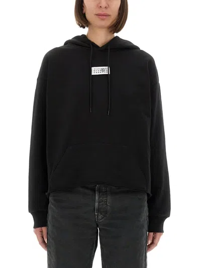 MM6 MAISON MARGIELA RELAXED-FIT COTTON HOODIE WITH ADJUSTABLE DRAWSTRING