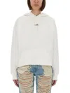 Mm6 Maison Margiela Mm6 By Maison Margiela Relaxed-fit Cotton Sweatshirt With Minimal Logo Detail In White