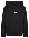 Mm6 Maison Margiela Relaxed Fit Crew Neck Sweatshirt With Ribbed Detailing In Black