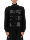 Mm6 Maison Margiela Relaxed Fit Sweater With Tape Detail In Black