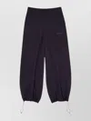 Mm6 Maison Margiela Relaxed Fit Trousers Drawstring Hem In Black