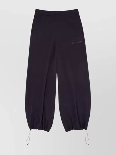 Mm6 Maison Margiela Relaxed Fit Trousers Drawstring Hem In Black
