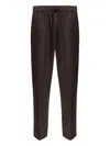 Mm6 Maison Margiela Mm6 By Maison Margiela Relaxed Fit Trousers With Drawstring Waist And Tapered Leg In Brown