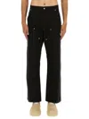 Mm6 Maison Margiela Black Jeans With Multi-pocket Design And Silver Rivets In Black