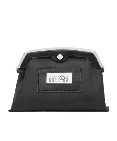 Mm6 Maison Margiela Reverse Mini Pouch In Black