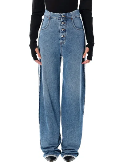 MM6 MAISON MARGIELA MM6 MAISON MARGIELA REVERSED DENIM BAND JEANS