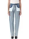 Mm6 Maison Margiela Reversed Front Jeans In Blue