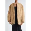 Mm6 Maison Margiela Tan Cotton Canvas Sports Jacket In Neutral