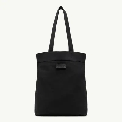 Mm6 Maison Margiela Reversix Canvas Shopping Bag In Black