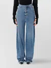 Mm6 Maison Margiela Mm6 By Maison Margiela Reversed Denim Band Jeans In Gold