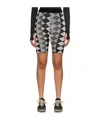 Mm6 Maison Margiela Rhombo-checked Pattern Shorts In Black