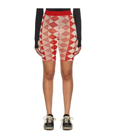 Mm6 Maison Margiela Rhombo-checked Pattern Shorts In Multicolor