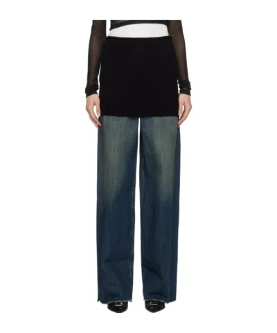 Mm6 Maison Margiela Rib Knitted Skirt In Black