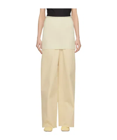 Mm6 Maison Margiela Rib Knitted Skirt In Yellow