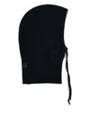 Mm6 Maison Margiela Textured Wool Beanie Featuring Drawstring Detail In Black