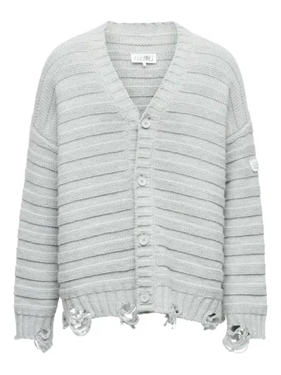 Mm6 Maison Margiela Ribbed Button-up Cardigan
