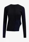 Mm6 Maison Margiela Mm6 By Maison Margiela Viscose And Cotton Sweater In Black