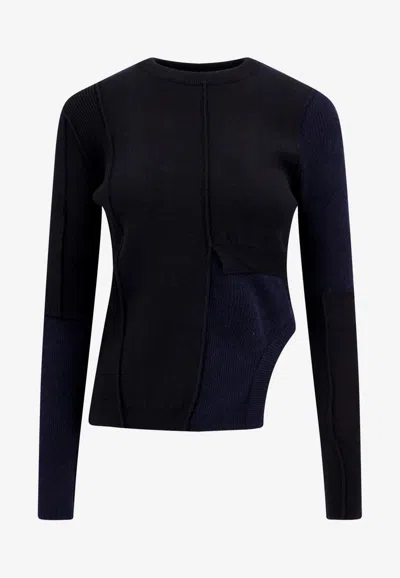 MM6 MAISON MARGIELA RIBBED CREWNECK SWEATER
