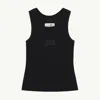 Mm6 Maison Margiela Ribbed Jersey Tank Top In Black
