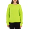 Mm6 Maison Margiela Ribbed Knit Crew Neck Sweater In Green