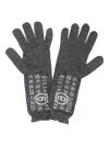Mm6 Maison Margiela Ribbed-knit Gloves In Blue