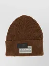 Mm6 Maison Margiela Wool Blend Beanie Hat With Distressed Effect In Brown