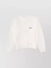 Mm6 Maison Margiela Numeric Signature Label Crewneck Sweatshirt In White