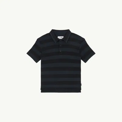 Mm6 Maison Margiela Ribbed Polo Top In Black