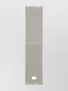 Mm6 Maison Margiela Ribbed Rectangular Scarf Distressed Finish In Gray