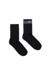 Mm6 Maison Margiela Ribbed Socks Branded With Numeric Logo In Black