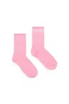 Mm6 Maison Margiela Ribbed Socks Branded With Numeric Logo In Pink