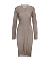 Mm6 Maison Margiela Ribbed Buttoned Cardigan Dress In Brown
