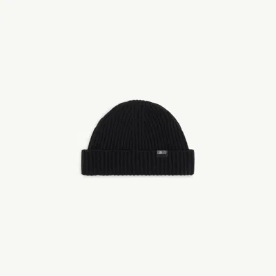 Mm6 Maison Margiela Ribbed Wool Beanie In Black
