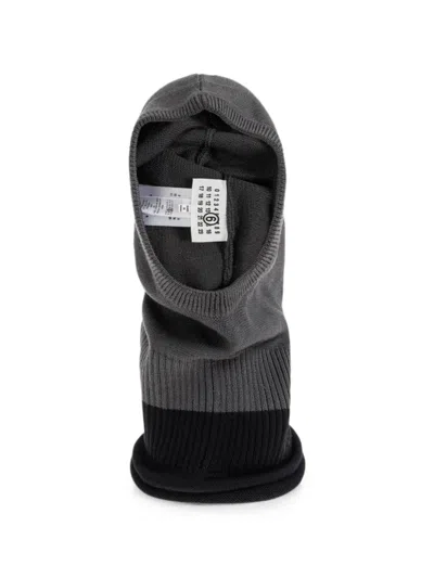 Mm6 Maison Margiela Ribbed-knit Balaclava In Purple