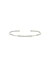Mm6 Maison Margiela Numeric Minimal Signature Cuff Bracelet In Silver